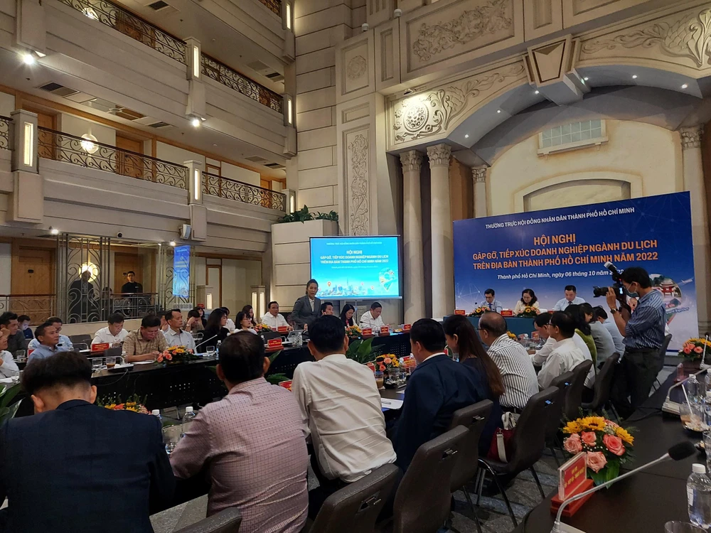Hội nghị gặp gỡ, tiếp xúc doanh nghiệp ngành du lịch trên địa bàn TP.HCM năm 2022 do HĐND tổ chức.