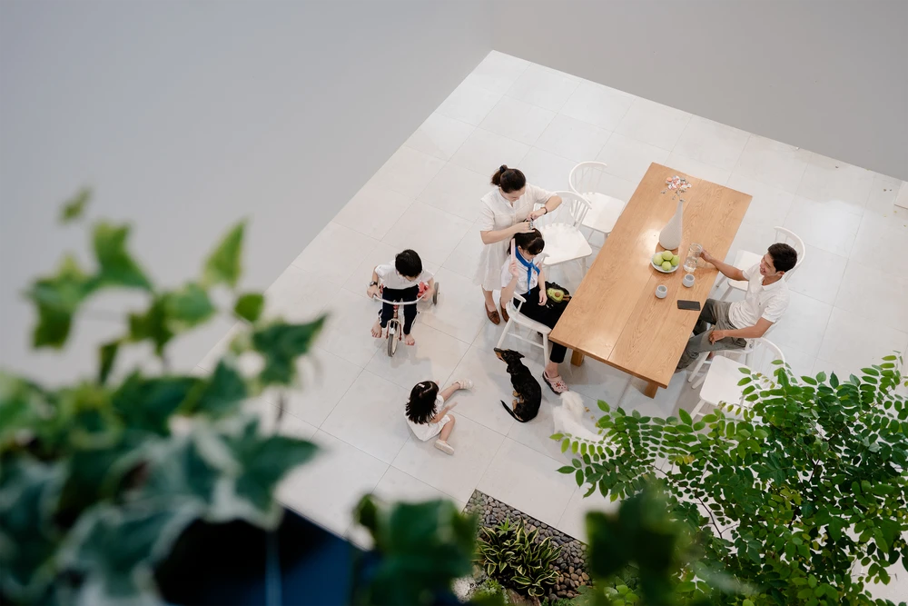 Khu vực sinh hoạt chung của gia đình rộng, thoáng.