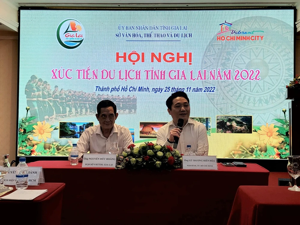 Hội nghị xúc tiến du lịch tỉnh Gia Lai tại TP.HCM. Ảnh: THU TRINH.