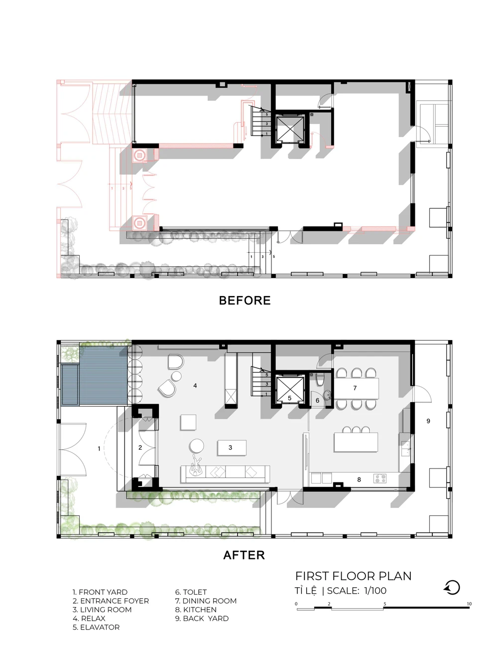 Mặt bằng tầng một