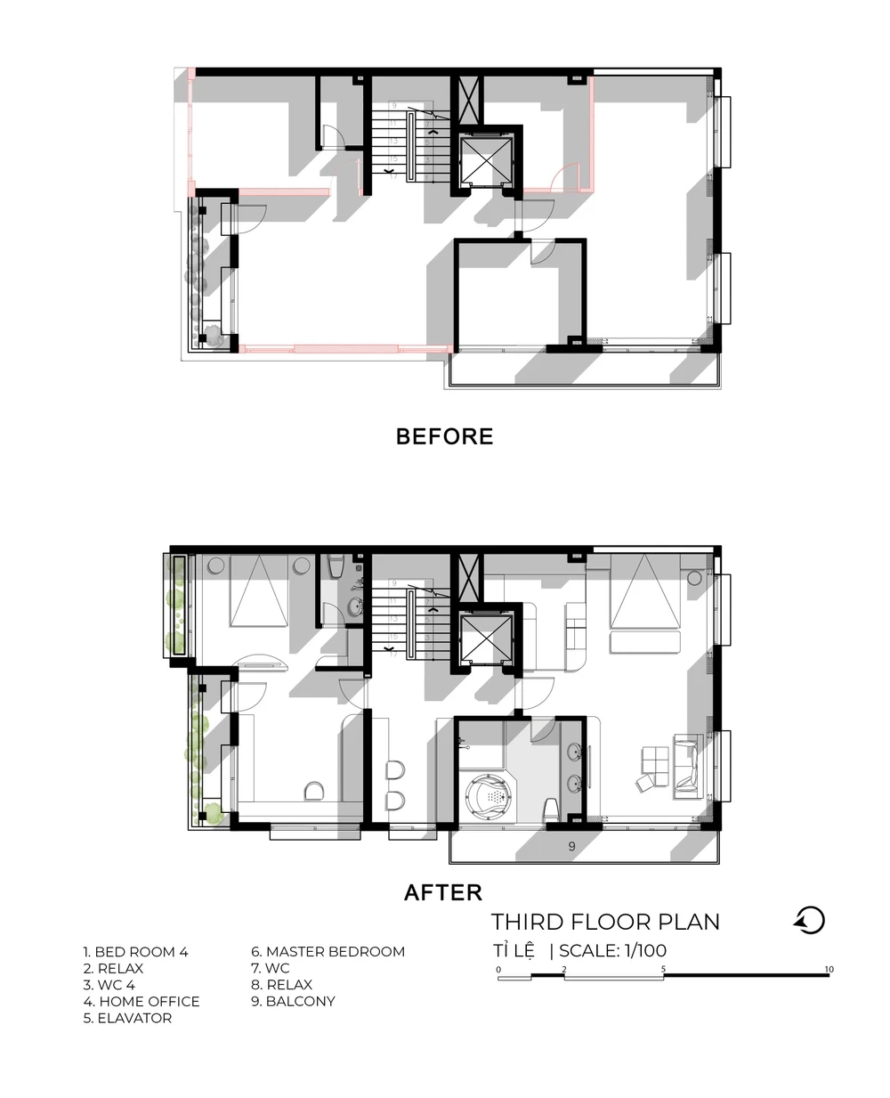 Mặt bằng tầng ba