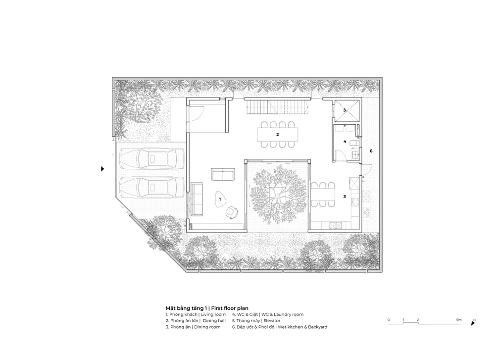 Mặt bằng tầng một