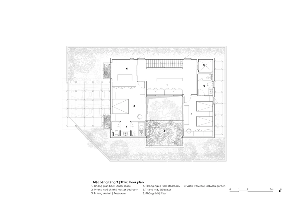 Mặt bằng tầng ba