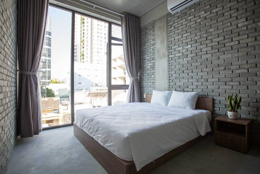 Mặt bằng tầng năm là hai căn hộ.