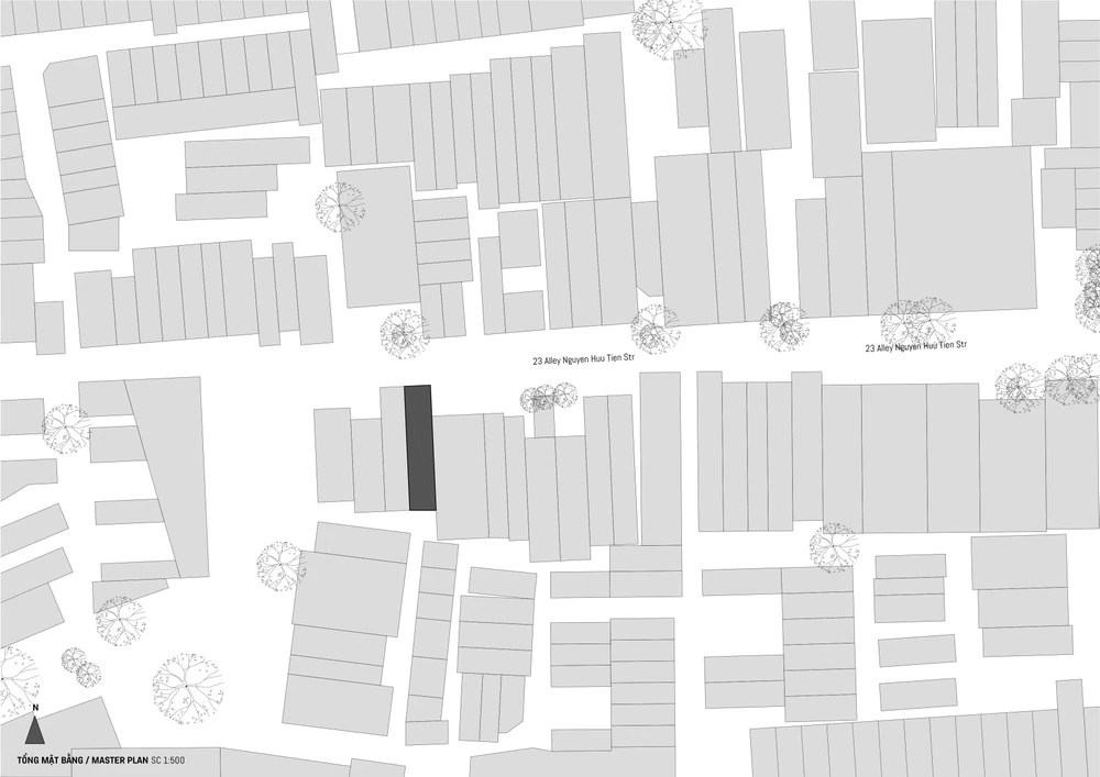 Ngôi nhà nằm trong một con hẻm yên tĩnh trên đường Nguyễn Hữu Tiến, phường Tây Thạnh, quận Tân Phú, TP.HCM.