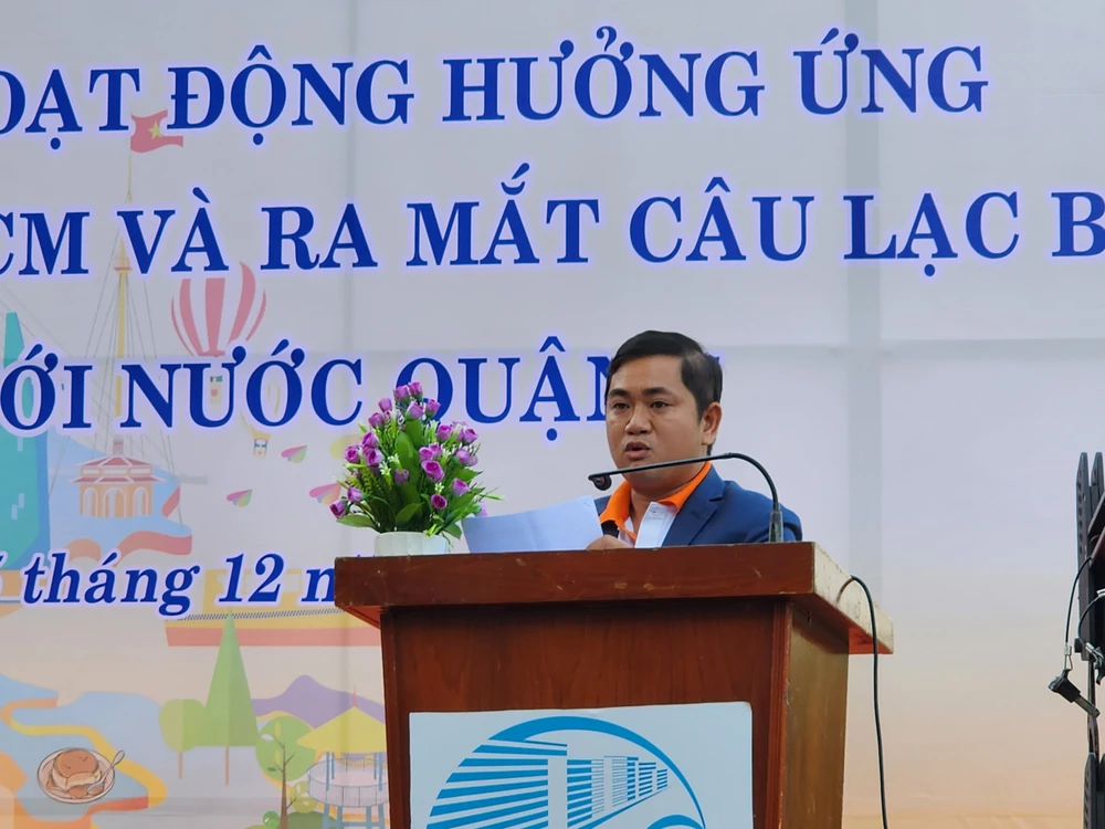 Ông Nguyễn Hữu Ân, Phó Trưởng phòng Quy hoạch phát triển tài nguyên Du lịch phát biểu.