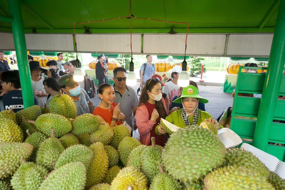 Hoạt động được mong chờ nhất là chợ trái cây đặc sản quy tụ hàng trăm loại trái cây tươi ngon, được bán với mức giá ưu đãi tại lễ hội Trái cây Nam Bộ.