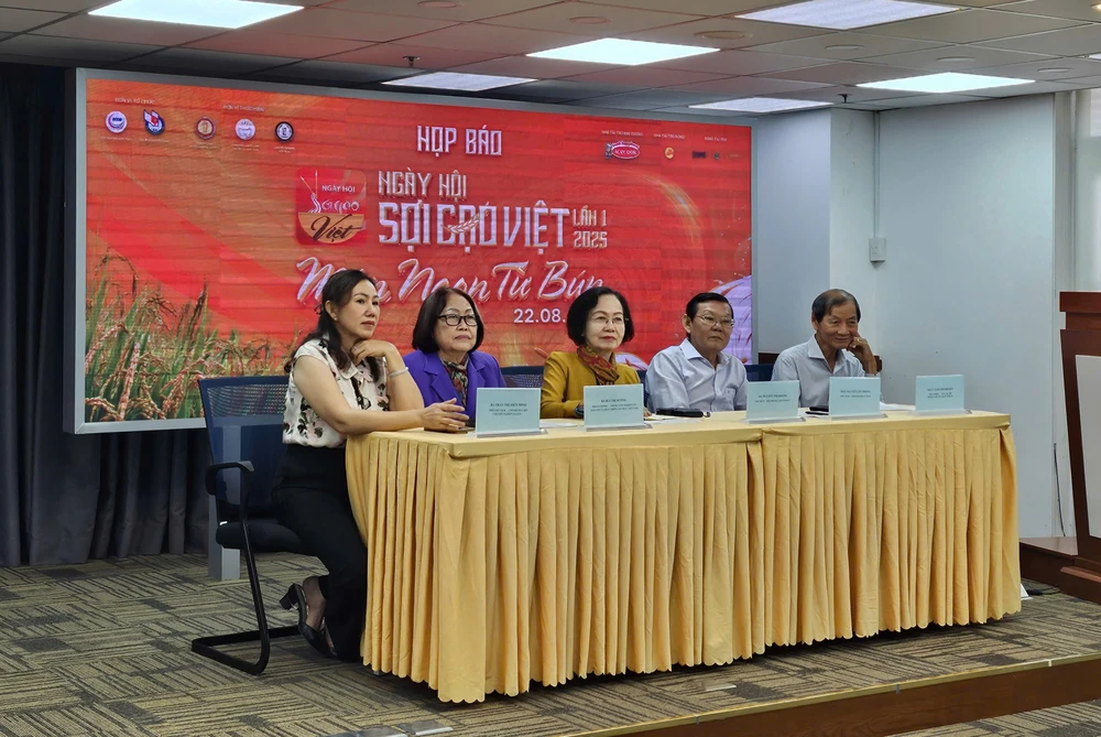 Họp báo ngày hội Sợi Gạo Việt lần thứ 1 năm 2025 với chủ đề “Món ngon từ bún”. Ảnh: TT.