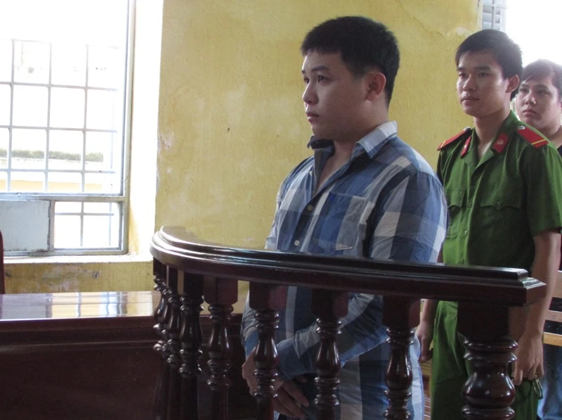Bị cáo Hà tại phiên tòa sơ thẩm ngày 26-7. Ảnh: N.NAM