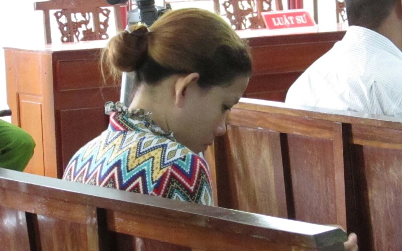 Bị cáo Thảo tại tòa phúc thẩm ngày 14-9. Ảnh: N.NAM