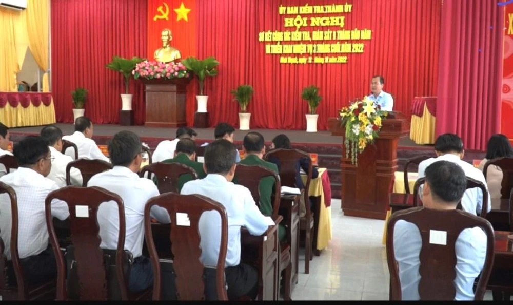 Hội nghị sơ kết công tác 9 tháng của Ủy ban Kiểm tra Thành ủy Cần Thơ. Ảnh: TVH