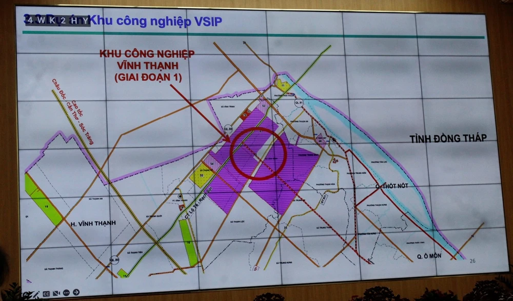Dự án KCN VSIP Vĩnh Thạnh giai đoạn 1. Ảnh: NHẪN NAM Dự án KCN VSIP Vĩnh Thạnh giai đoạn 1. Ảnh: NHẪN NAM