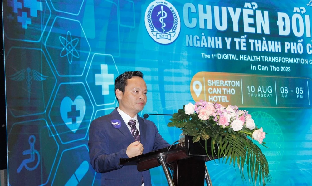 Ông Hoàng Quốc Cường - Giám đốc Sở Y tế TP Cần Thơ phát biểu tại hội thảo. Ảnh: NHẪN NAM Ông Hoàng Quốc Cường - Giám đốc Sở Y tế TP Cần Thơ phát biểu tại hội thảo. Ảnh: NHẪN NAM