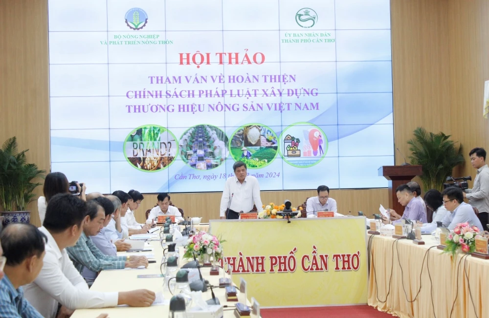 Hội thảo tham vấn chính sách pháp luật xây dựng thương hiệu nông sản Việt Nam.