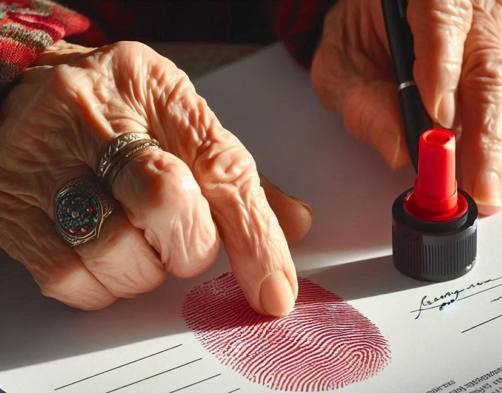 lăn tay chuyển nhượng đất