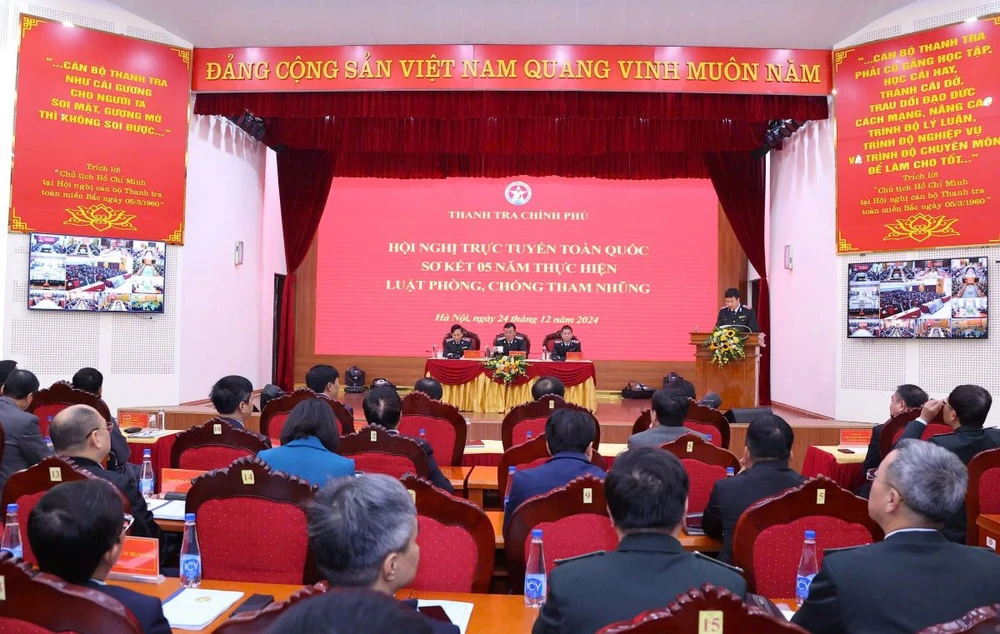 sơ kết sơ kết 5 năm thực hiện Luật Phòng, chống tham nhũng.