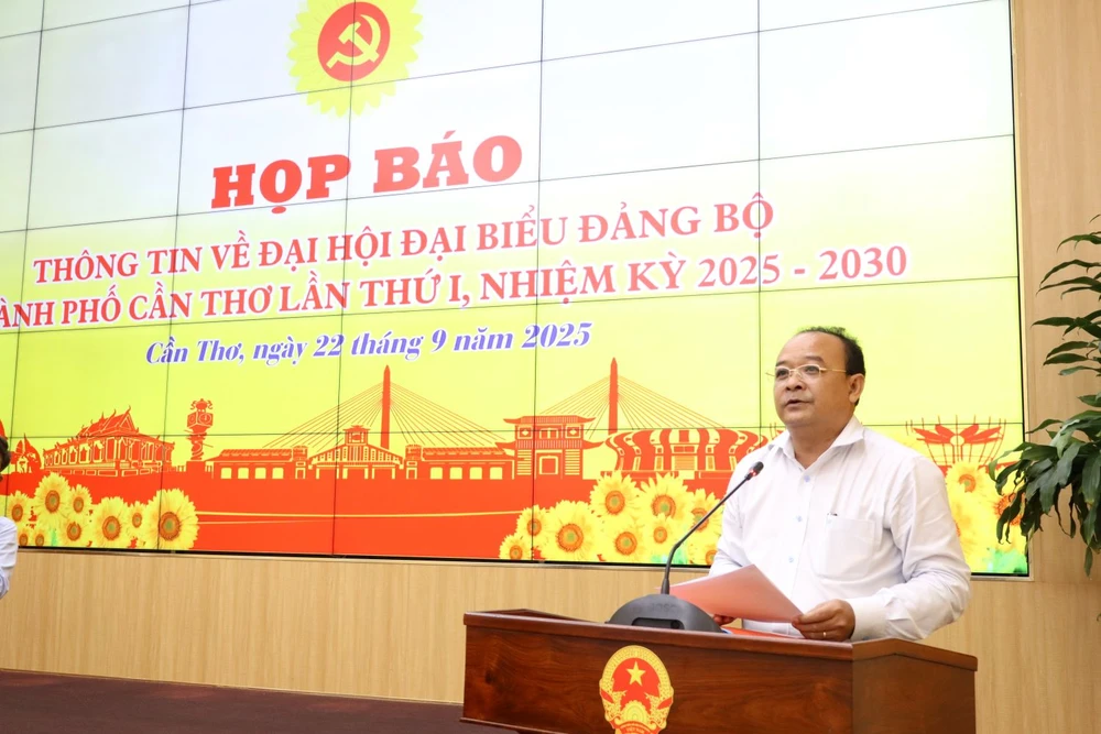 TP Cần Thơ họp báo về tổ chức Đại hội đại biểu Đảng bộ lần thứ I