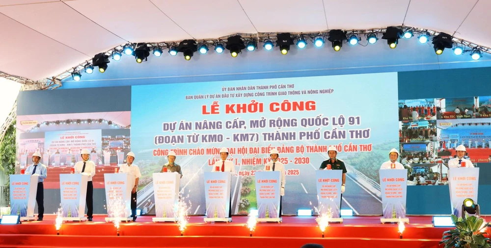 TP Cần Thơ khởi công dự án nâng cấp, mở rộng 7km còn lại của Quốc lộ 91