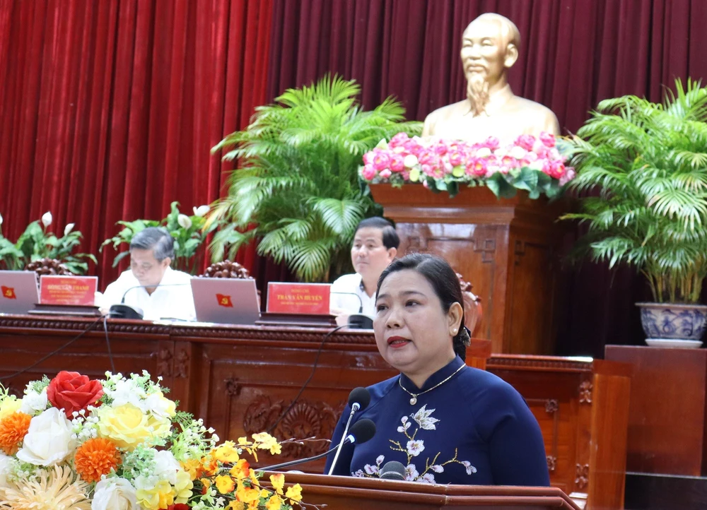 Bà Hồ Thị Cẩm Đào, Phó Bí thư Thành ủy, Chủ tịch Ủy ban MTTQ Việt Nam TP Cần Thơ.