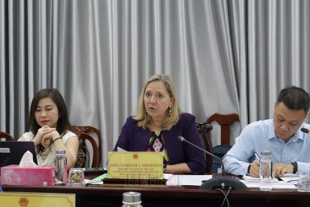 Bà Mariam J. Sherman, Giám đốc WB tại Việt Nam, Campuchia, Lào, khu vực Đông Á và Thái Bình Dương