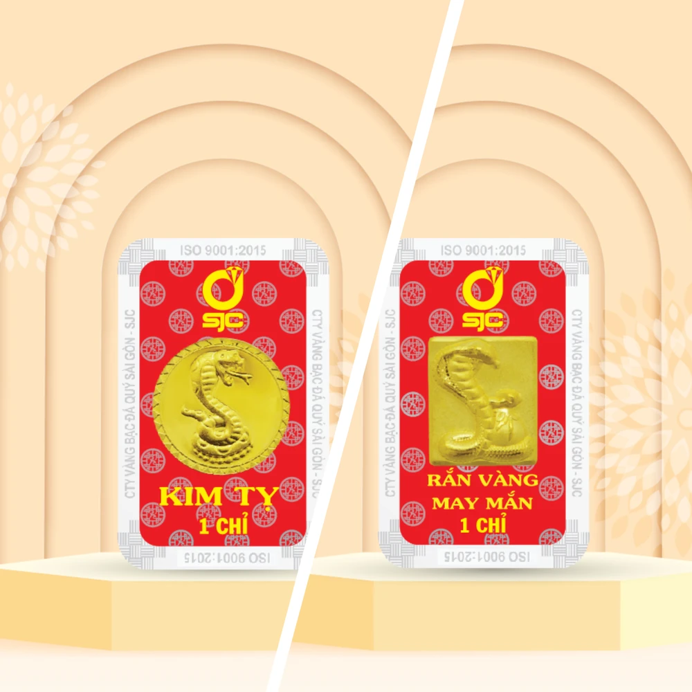 Sản phẩm ngày vía Thần Tài của Công ty SJC