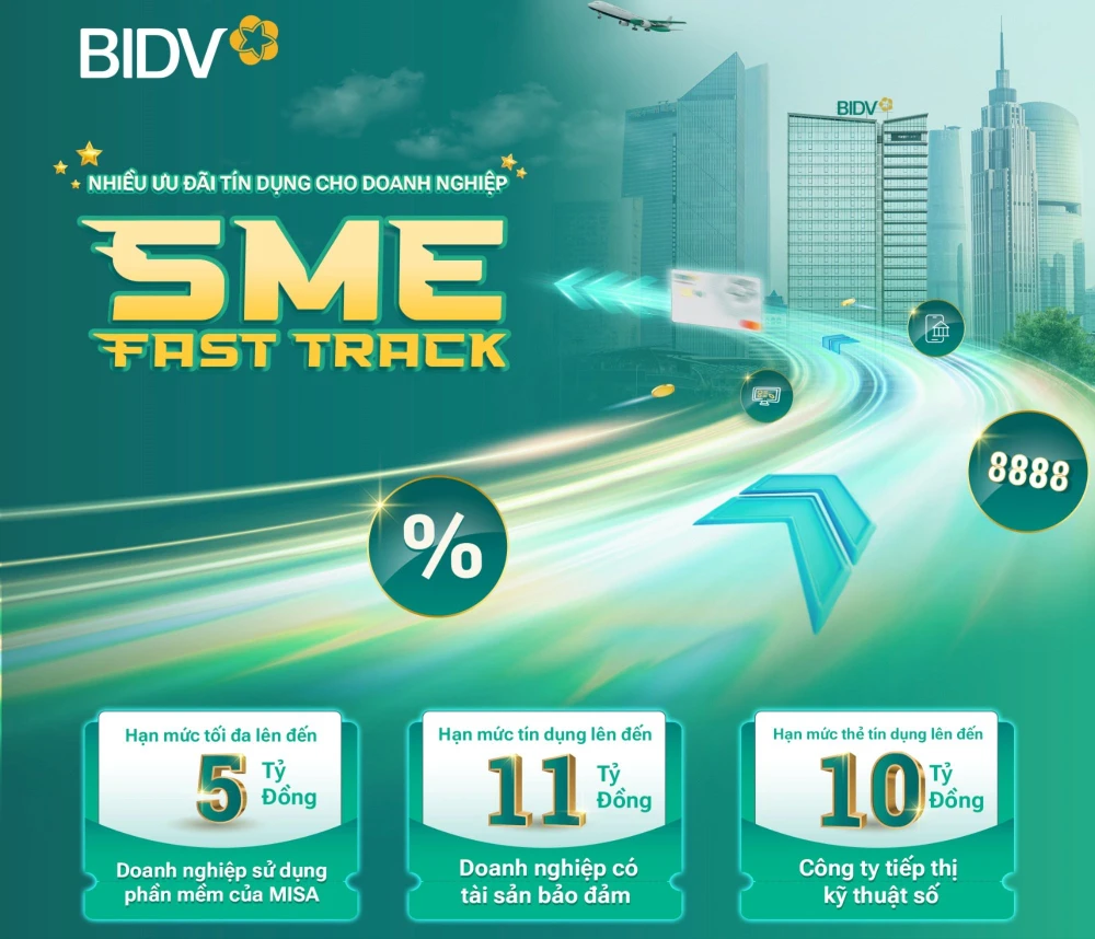 Doanh nghiệp SMEs được vay vốn ưu đãi tại BIDV.
