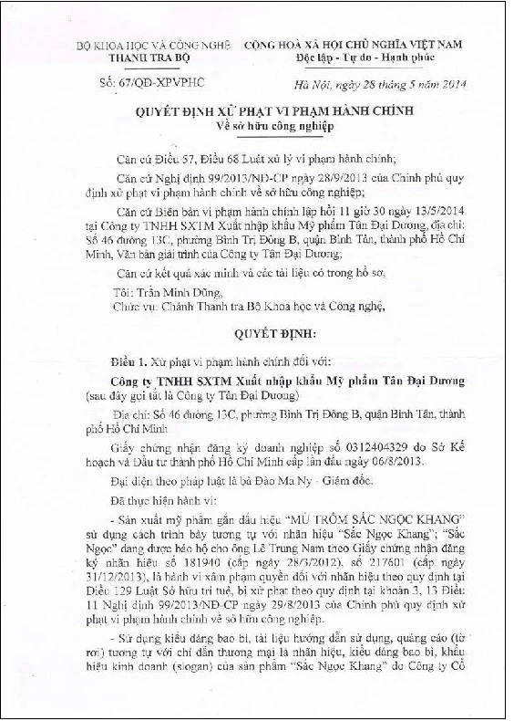 Giải oan cho Sắc Ngọc Khang chính hiệu ảnh 1