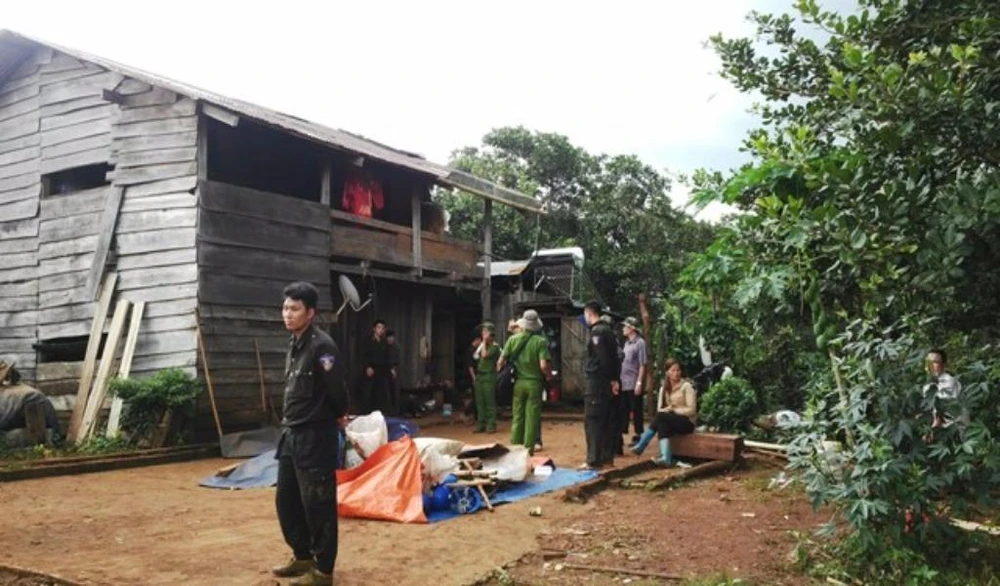 Ngôi nhà nơi xảy ra vụ nổ súng.