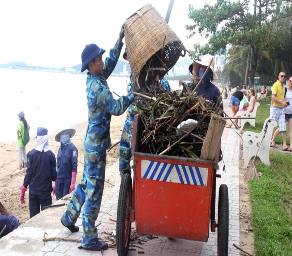 dọn dẹp sau bão