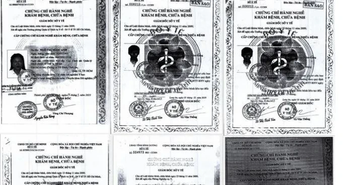 chứng chỉ hành nghề giả được sở y tế bình dương phát hiện