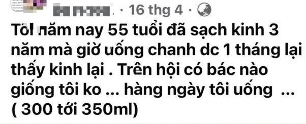 uống nước cốt chanh