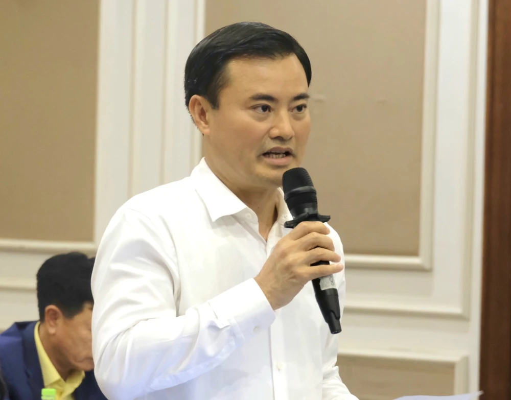 Phó Chủ tịch UBND TP.HCM Bùi Xuân Cường phát biểu tại hội thảo. Ảnh: SONG MAI Phó Chủ tịch UBND TP.HCM Bùi Xuân Cường phát biểu tại hội thảo. Ảnh: SONG MAI