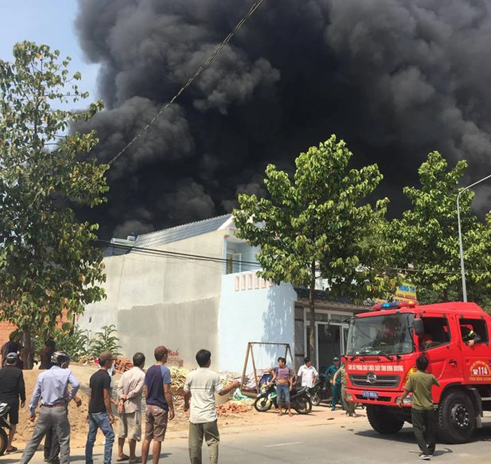 Cháy dữ dội kho phế liệu ở Bình Dương ảnh 2