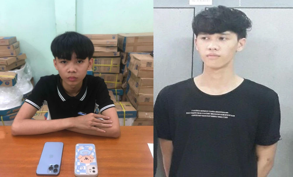 Hoàng Mạnh Quỳnh (Trái) và Hoàng Thanh Sơn. Ảnh: CACC