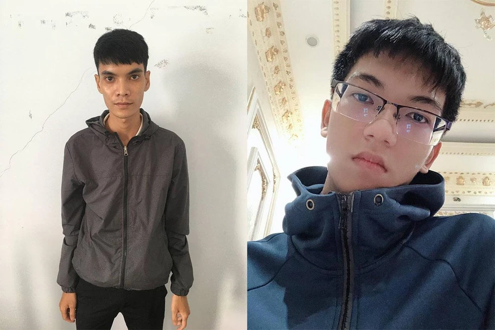 Nguyễn Ngọc Trí (trái) và Lê Bạch Hiệp tại công an. Ảnh: CACC