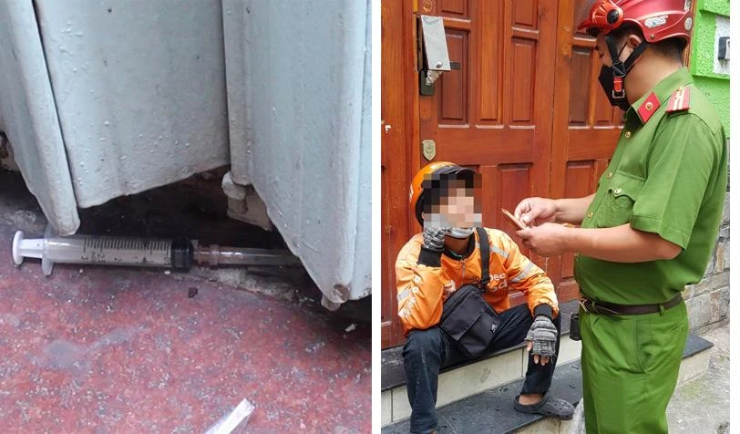 Người nghiện đến các con hẻm khu phố Tây Bùi Viện sử dụng ma túy bị công an kiểm tra