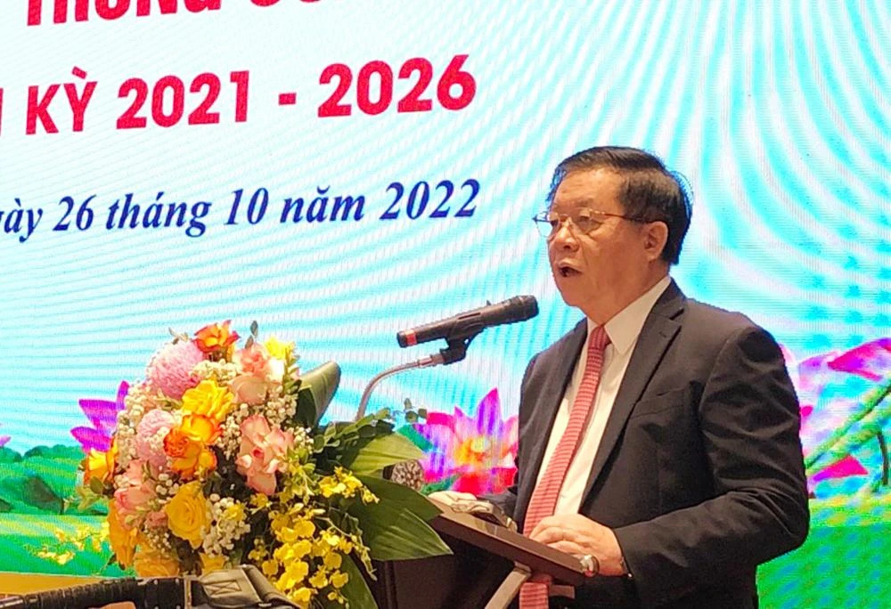 Ông Nguyễn Trọng Nghĩa, Bí thư Trung ương Đảng, Trưởng Ban Tuyên giáo Trung ương chủ trì buổi lễ ra mắt Hội đồng Lý luận, phê bình văn học, nghệ thuật Trung ương nhiệm kỳ 2021 – 2026