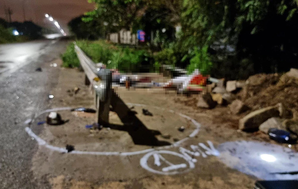 Hiện trường vụ tai nạn. Ảnh PĐ. Hiện trường vụ tai nạn. Ảnh PĐ.