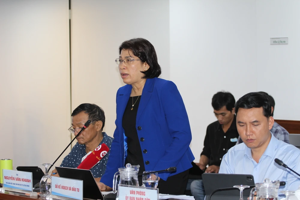 Giám đốc Sở KH&amp;ĐT Lê Thị Huỳnh Mai. Ảnh: BẢO PHƯƠNG