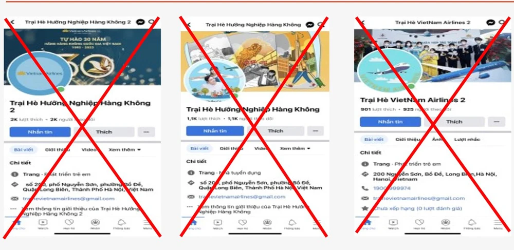 Công an TP Hà Nội đề nghị người dân cảnh giác khi tìm hiểu các thông tin về chương trình hoạt động trại hè mời chào trên các trang mạng xã hội. Ảnh CA