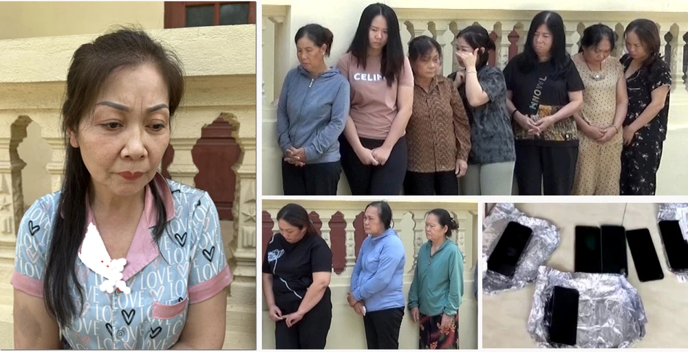 Người cầm đầu Ngô Thị Phương cùng đồng phạm móc túi tại khu vực lễ hội. Ảnh: CATH Người cầm đầu Ngô Thị Phương cùng đồng phạm móc túi tại khu vực lễ hội. Ảnh: CATH