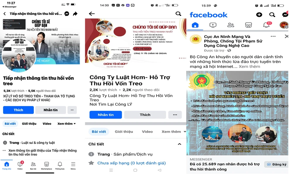 Giả fanpage Cục An ninh mạng, công ty luật để lừa đảo