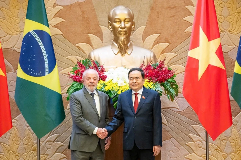 Chủ tịch Quốc hội Trần Thanh Mẫn và Tổng thống Luiz Inácio Lula da Silva