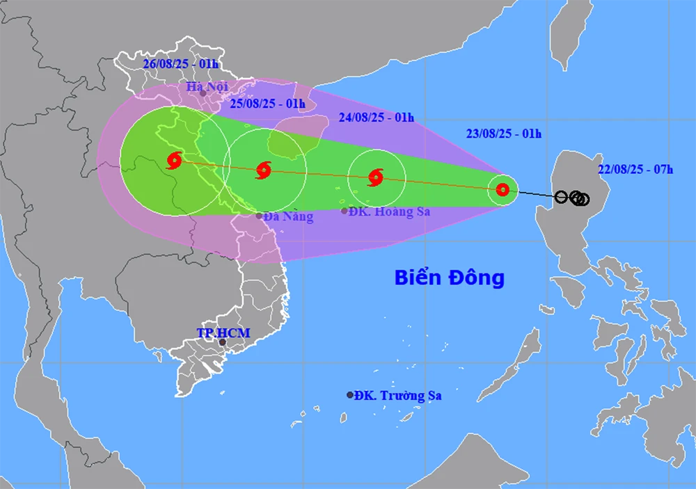 Áp thấp nhiệt đới trên Biển Đông di chuyển nhanh, sẽ thành bão số 5 trong 24 giờ tới