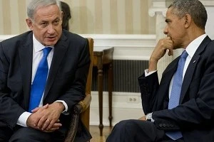 Tổng thống Mỹ Barack Obama và Thủ tướng Israel Benjamin Netanyahu (Nguồn: AFP). 