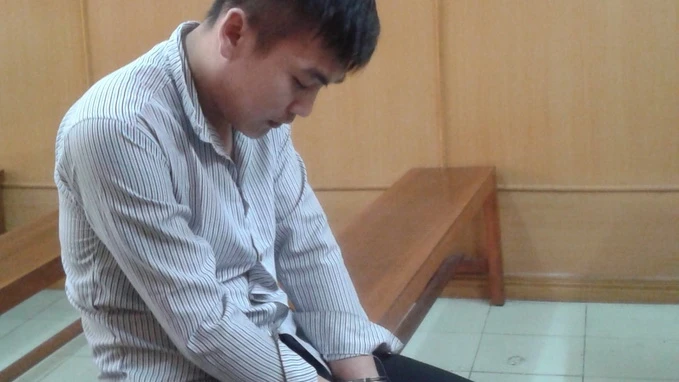 Bị cáo Tuấn tại phiên xét xử ngày 13-8 - Ảnh: H.Điệp