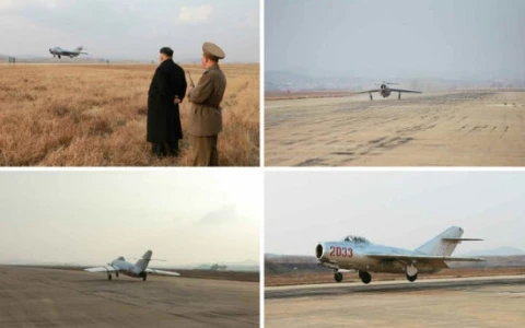 Lãnh đạo Triều Tiên Kim Jong-un chụp hình các phi công nữ ảnh 1