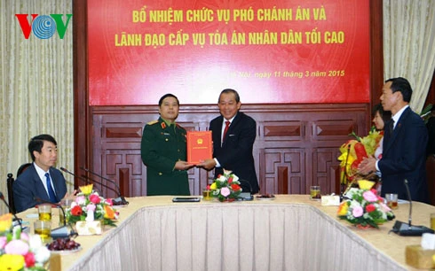 Bổ nhiệm Phó Chánh án Tòa án nhân dân tối cao ảnh 1