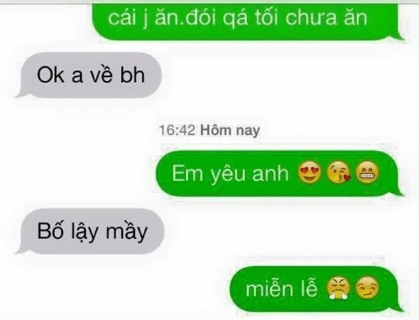 phản ứng em yêu anh