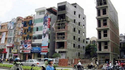 Nhà siêu mỏng ở Hà Nội - Ảnh tư liệu.